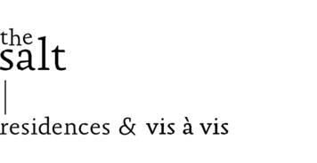 Logo mit Text "the salt | residences & vis à vis" auf weißem Hintergrund.